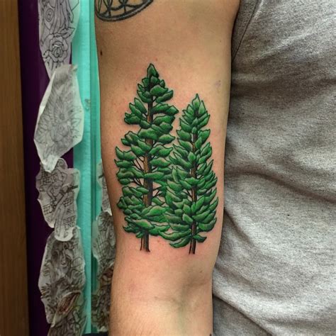 30 Simple And Easy Pine Tree Tattoo Designs For Everyone Free Tattoo