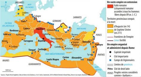 Carte LEmpire romain au IIIe siècle SECondes