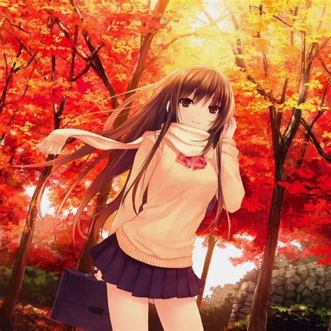 Anime Girl Autumn Wallpapers Wallpaper Cave