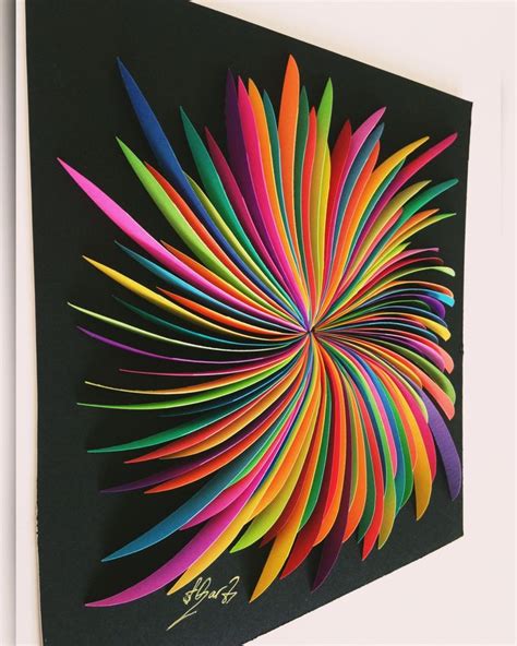 Quilling Art Colorful Unique Tpaper Wall Art Framed Artabstract