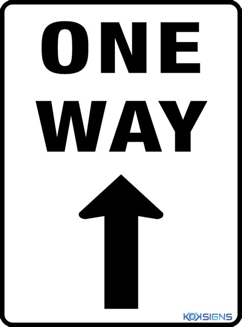 One Way Sign Straight Arrow Various Sizes Sign And