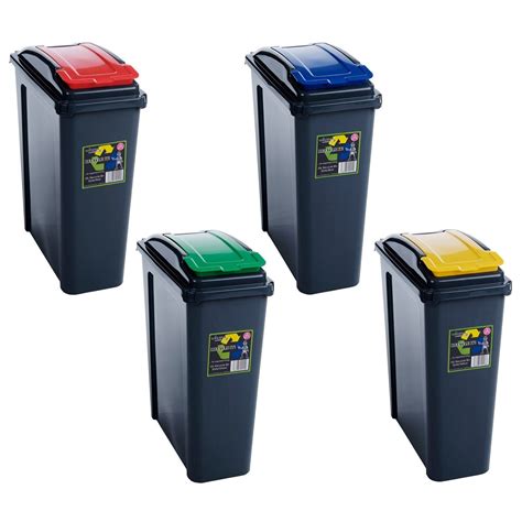 Recycling, food waste and rubbish will be collected every week. 25L 50L Plastic Recycle Recycling Bin Lid Kitchen Rubbish ...