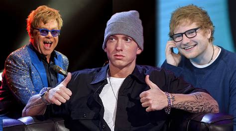 Ed Sheeran Ts Marble Penises To Beat Eminem’s T To Elton John Eminem Pro The Biggest