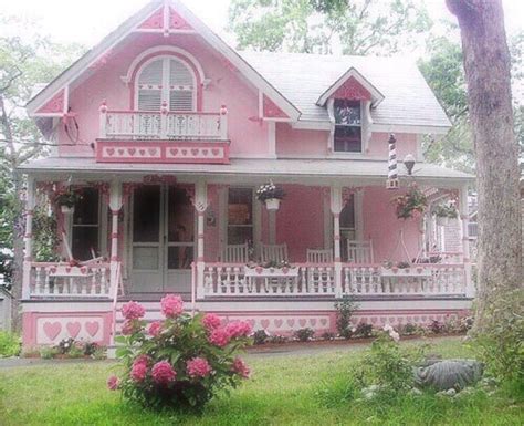 Lovecore Cottagecore In 2020 Pink Houses Fairytale Cottage Cute House