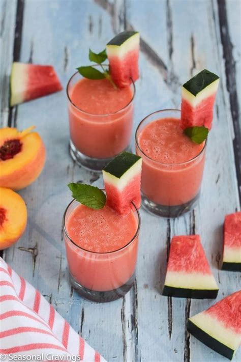 This Watermelon Peach Smoothie Will Cool You Down On These Last Hot