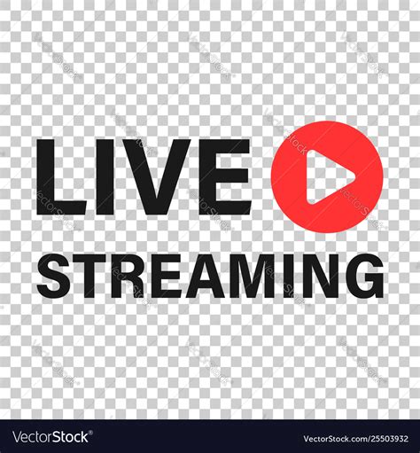 Live Video Icon In Transparent Style Streaming Tv Vector Image