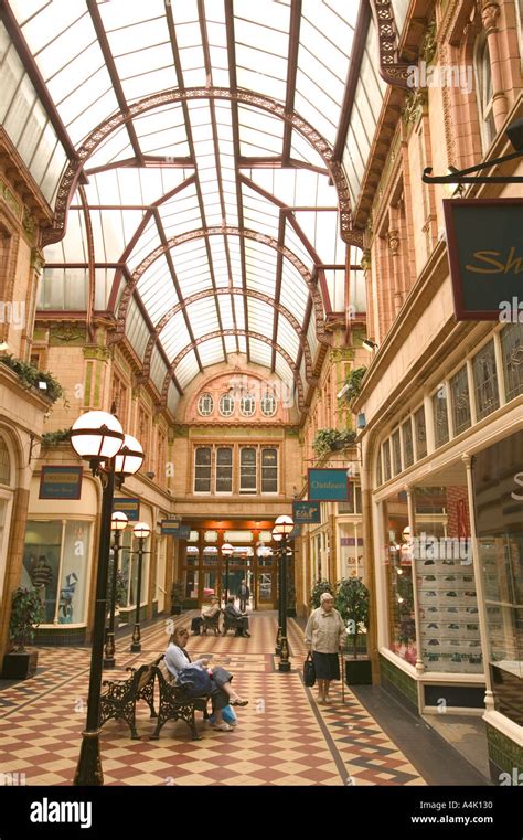 Victorian Shopping Arcade In Preston Stock Photo Alamy