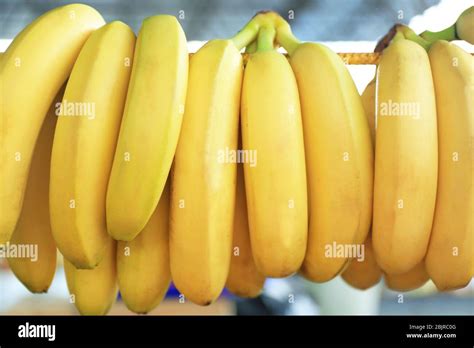Fresh Ripe Bananas In Supermarket Closeup Stock Photo Alamy
