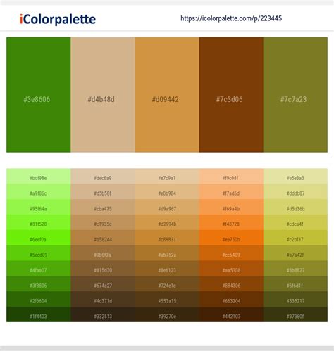 10 Latest Color Schemes with Green And Tan Color tone combinations