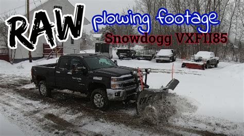 Snowdogg Vxfii85 Snow Plow V Blade Pushing Snow Youtube