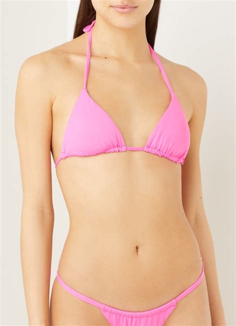 Maaji Balmy Heritage Fuchsia Reversible Trangel Bikinitop Met Bloemenprint • Roze • De Bijenkorf