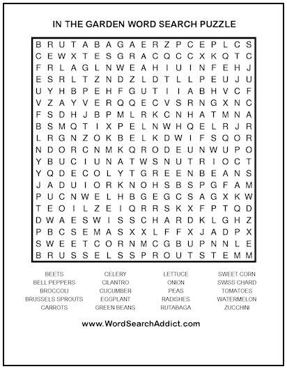 Word Search Puzzle Garden Download Free Word Search P