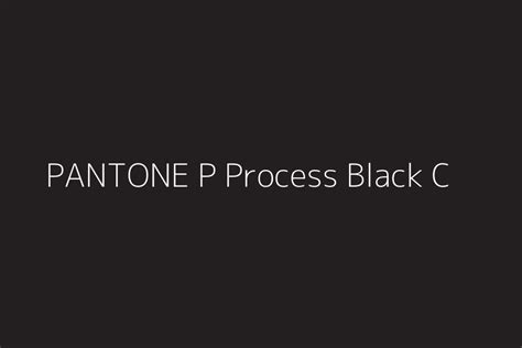 Pantone P Process Black C Color Hex Code