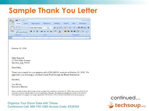 You can also download your. Example of memorial donation letter to donor