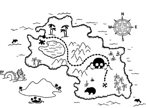 Our coloring pages require the free adobe acrobat reader. Printable Treasure Map Coloring Page | Printable Maps