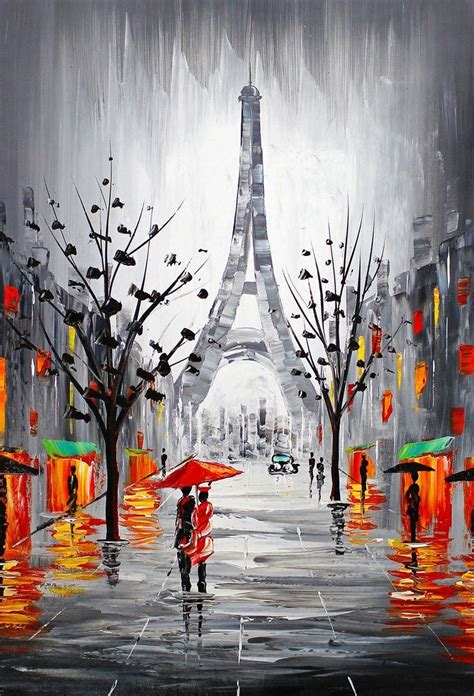 Eiffel Tower Painting Art Painting Cityscape