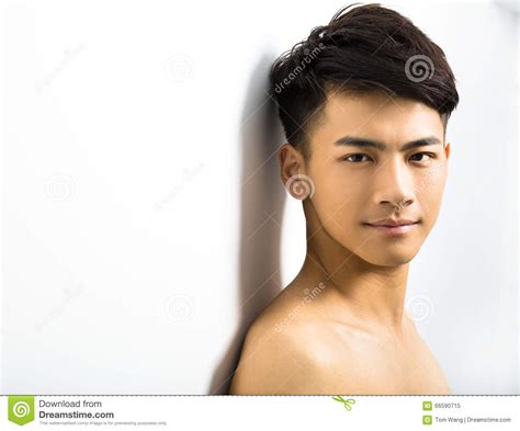 Portrait Of Attractive Young Man Face Stock Image Image Of Smart