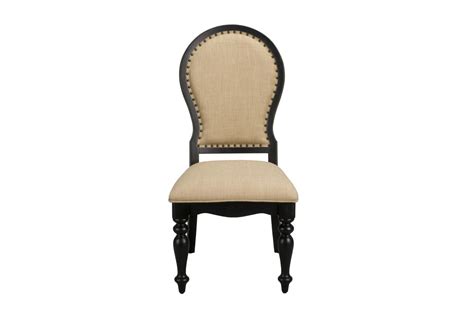 Standard Furniture Cambria Upholstered Side Chair In Two Tone Black