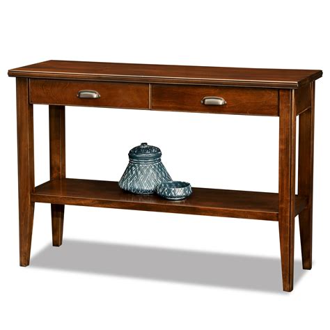Console tables with storage offer you even more place for the things you use every day. Leick Laurent Two Drawer Storage Solid Wood Console Table