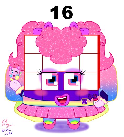 Numberblocks Magical Party Girl Sixteen By Pinkstareevee16 On