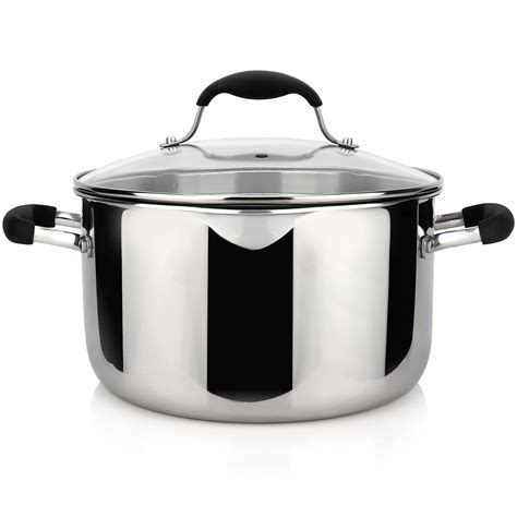 Buy Avacraft Tri Ply Stainless Steel Stockpot With Glass Strainer Lid