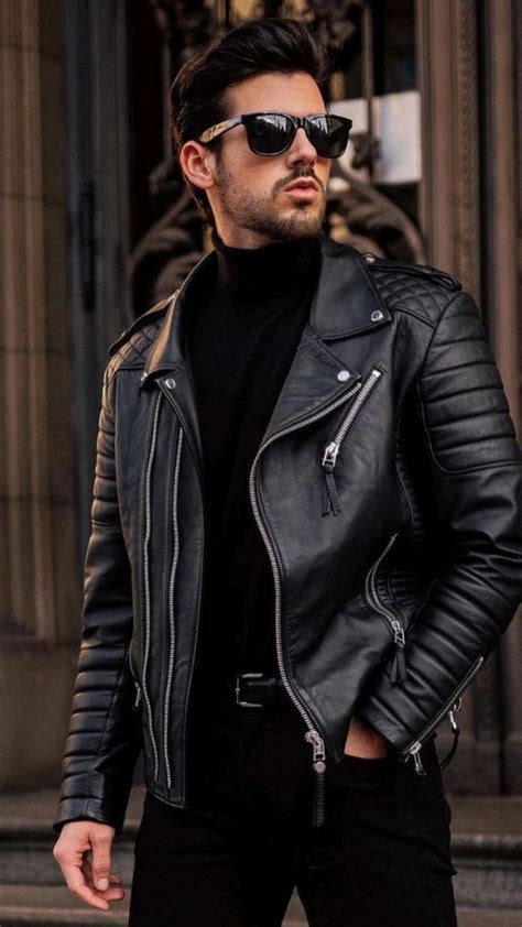 Stylish Mens Fashion Leather Jacket Outfit Men Leather Jacket Men
