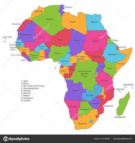 Lista Foto Division Politica De Africa Con Nombres Lleno