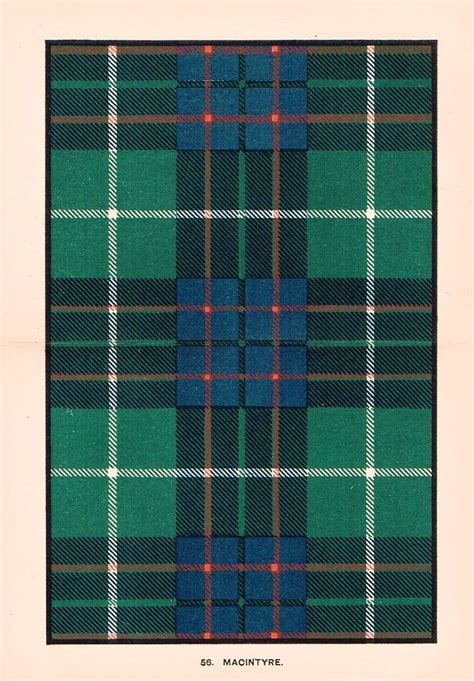 Johnstons Scottish Clans And Tartans Macintyre Chromolithograph