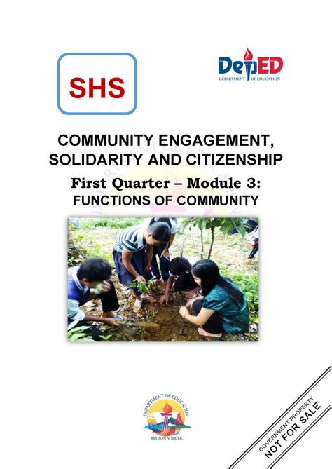 Humss Q1 Cesc Module 3 I Community Engagement Solidarity And