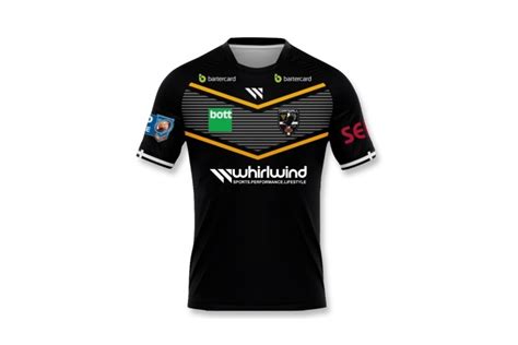 Cornwall Rlfc Rugby League Kids Shirt Black Whirlwind Sports