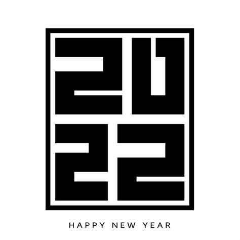 2022 Gelukkig Nieuwjaar 2022 Nummer Ontwerpsjabloon 2022 Logo Tekst