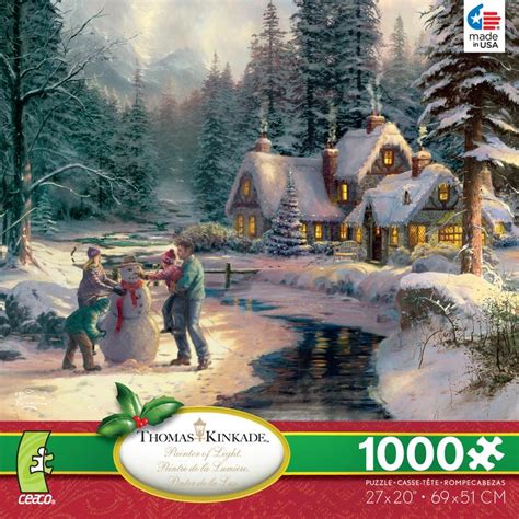 Thomas Kinkade Holiday At Winters Glen 1000 Pieces Ceaco Puzzle