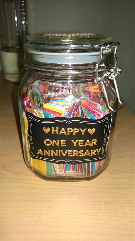 One Year Anniversary T For Bae 365 Note Jar Year Anniversary Ts