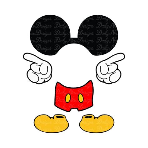 2 For 1 Disney Mickey Mouse Body Svg Minnie Mouse Svg Etsy