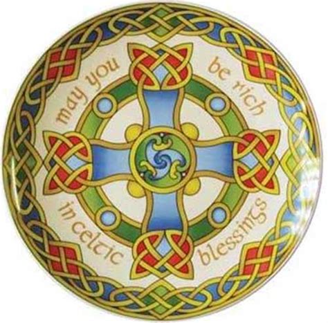 Irish Blessing Plate Celtic Cross