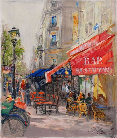 Paris Street Cafe Paintings
