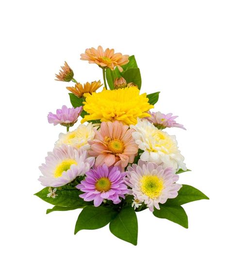 Colorful Flower Bouquet Arrangement Vase White Ba Stock Photos Free