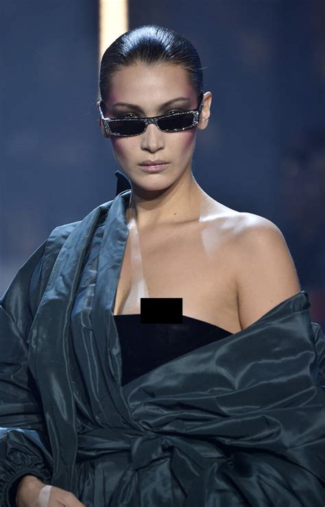 Bella Hadid Nip Slip Nightmare Model Bares All At Paris Fashion Week