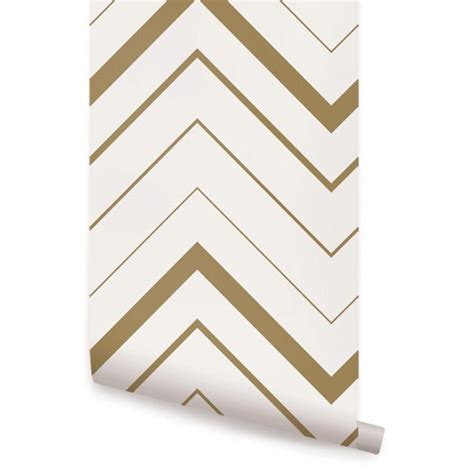 Chevron Bold Gold Peel And Stick Fabric Wallpaper By Accentuwall