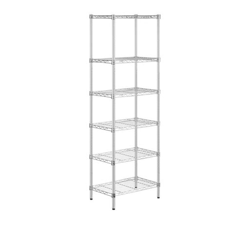 The Four Tier Shelving Unit Is White