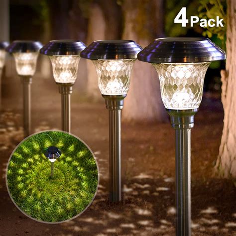 Solar lights is a basic solution for brightening your whole garden at night. Solar Lights Pathway Outdoor Garden Glass Stainless Steel ...