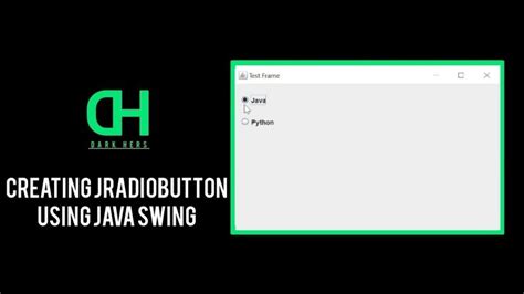 Creating Jradiobutton Using Java Swing In Java Swing Java Swing
