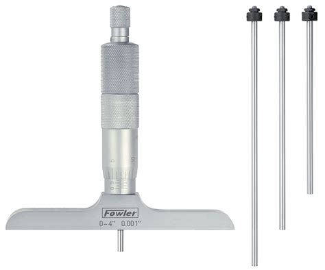 Fowler Depth Micrometer 0 6 Range With 4 Base 52 225 015 1 Penn