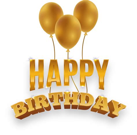 Transparent Happy Birthday Gold Png Happy Birthday Png Text Gold Png