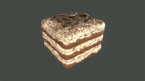 Tiramisu Low Poly Challenge Desserts Download Free 3d Model By
