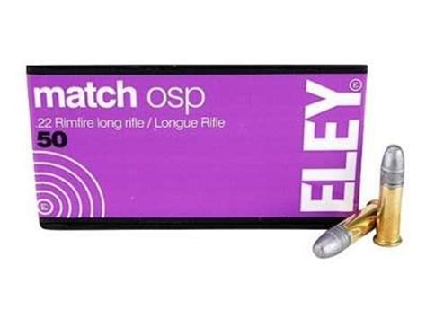 Eley 22 Long Rifle Ammunition Rapid Fire Pistol Eley130 40 Grain Round