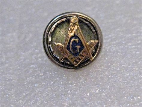 Vintage 10kt Gold Masonic G Lapel Pin Screw Back 23 Gr Post Mid