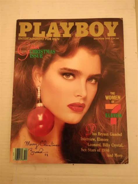 Playboy Magazine December Brooke Shields Gala Christmas Issue