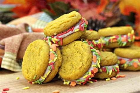 Festive Pumpkin Spice Sandwich Cookie Recipe Lola Lambchops