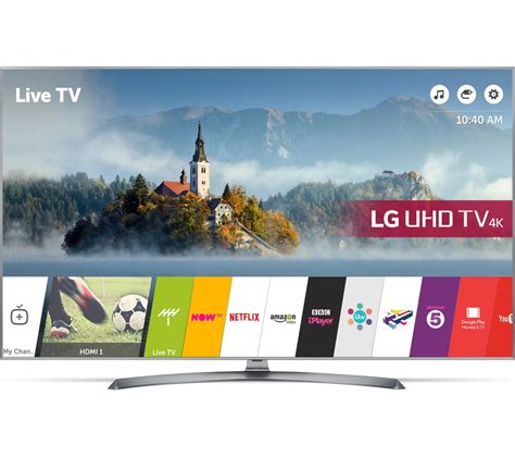 The widescreen 4k ultra hd tv from lg creates a totally immersive viewing experience. LG 43UJ750V 43" Smart 4K Ultra HD HDR LED TV Deals | PC World